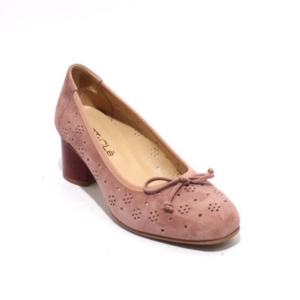 ITALIAN Multicolor Suede Leather Heels Bow Pumps